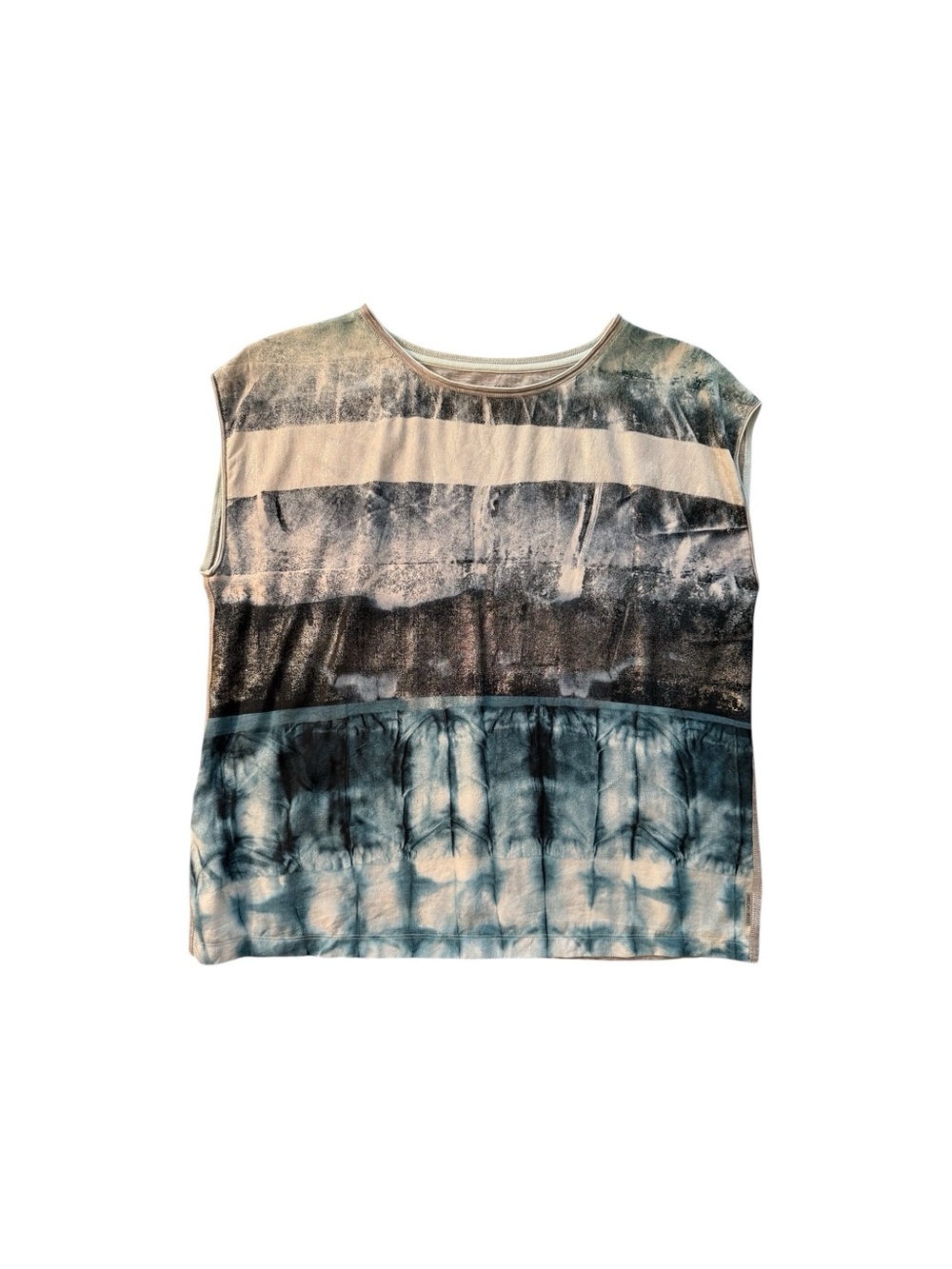 MARCCAIN Cap Sleeve Top in Teal and Navy with a Bit of Shimmer